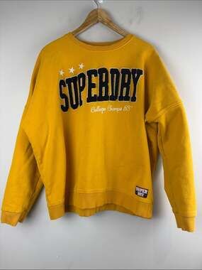 Superdry Mustard Yellow College Champs Varsity Crewneck Sweatshirt